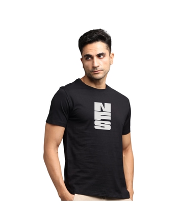 NFS2 Greys&Blues Pima Round neck T-Shirt-Black